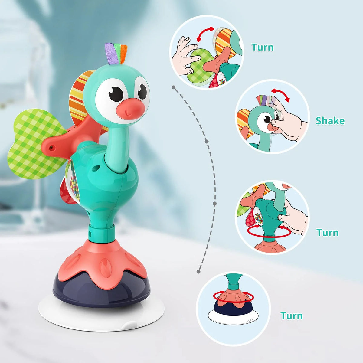 Suction Cup Rattle Toy for Infant & Toddler N320095