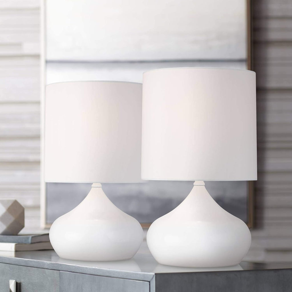 Set of 2 Canary Yellow Metal Mini Accent Lamps N8684