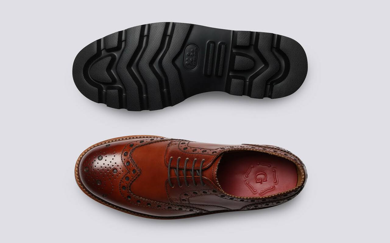 Tan Leather Brogues Lace-ups M626