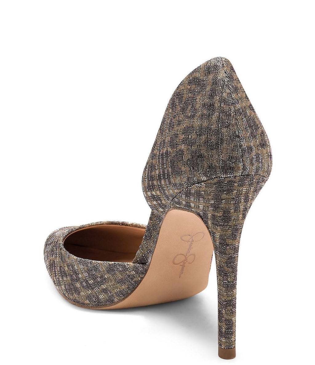Metallic Leopard Print D'Orsay Pumps K61491