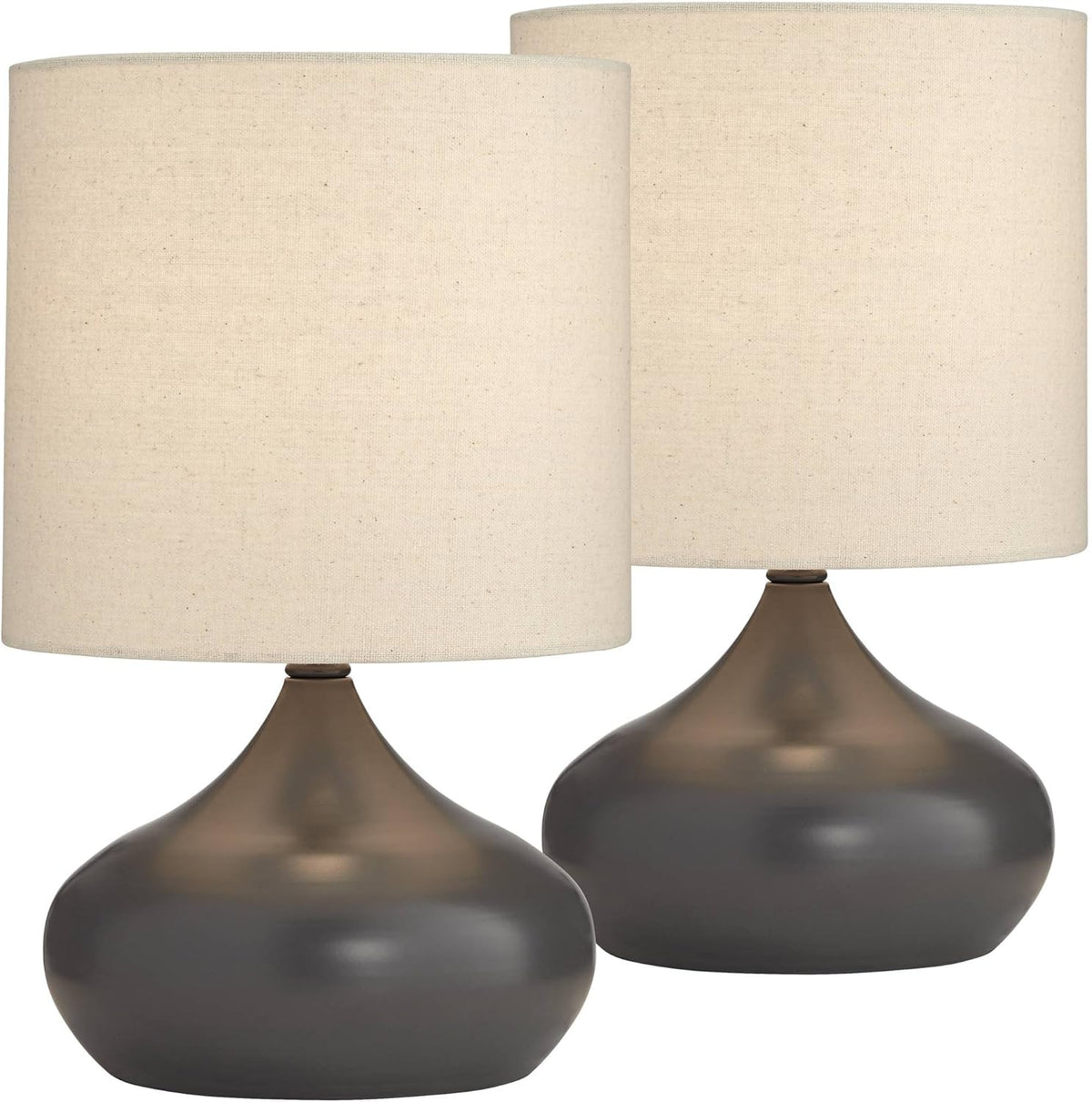 Set of 2 Canary Yellow Metal Mini Accent Lamps N8684