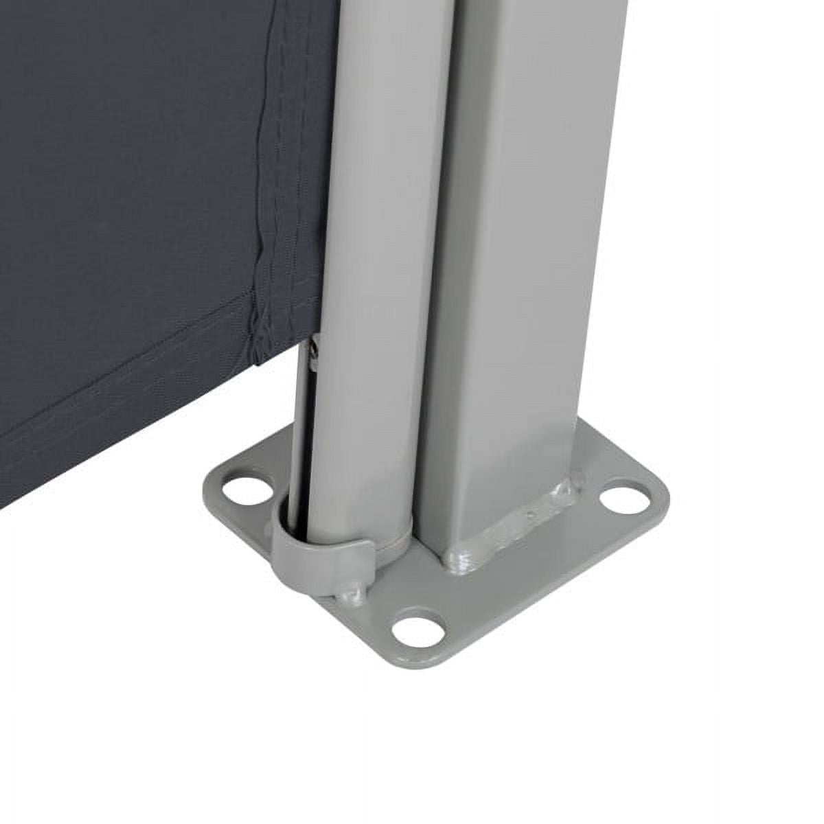 Outdoor Aluminum Handle Shed Partition Windshield Canopy Dark Gray J87803