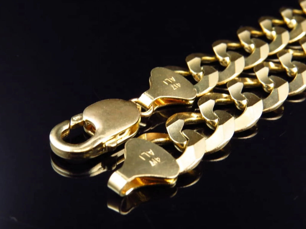 10K Yellow Gold Cuban Chain 11.5 MM 20-30" I76506