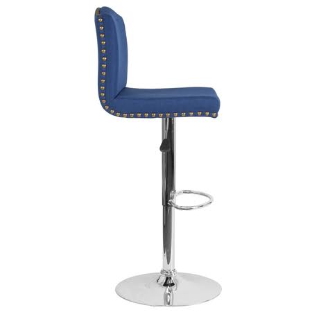 Blue Fabric Adjustable Height Barstool R36799