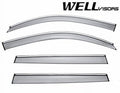 Side Window Wind Deflector Visors with Chrome Trim S6701