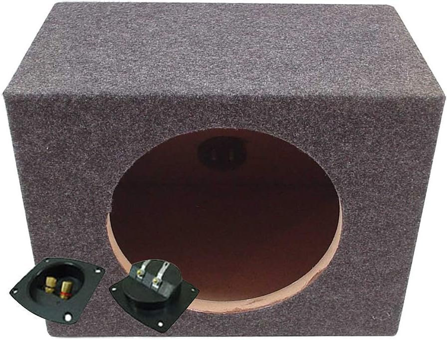 Single 12" Sealed Subwoofer Box Enclosure 3/4" MDF Wood Pack of 2 Q43746