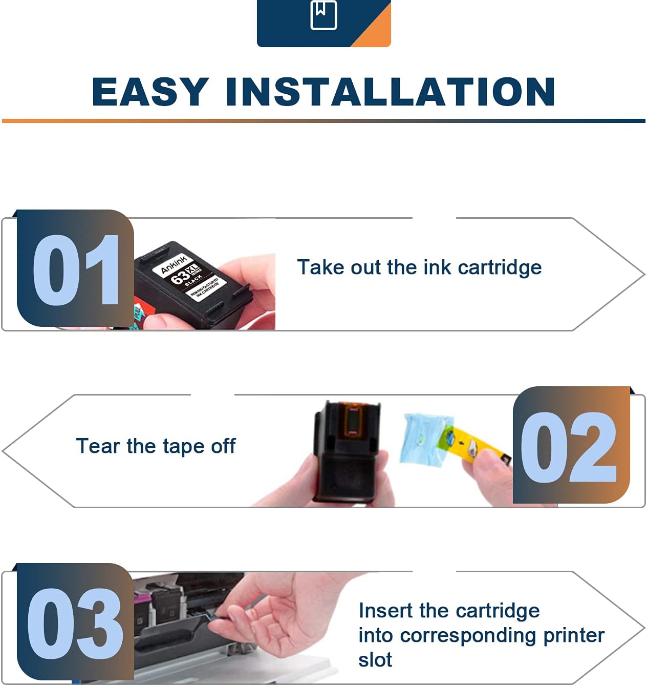 HP 63XL Black and Color Ink Cartridge Pack of 2 Q6312