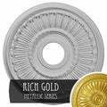 Hand-Painted Rich Gold Ceiling Medallion X83261