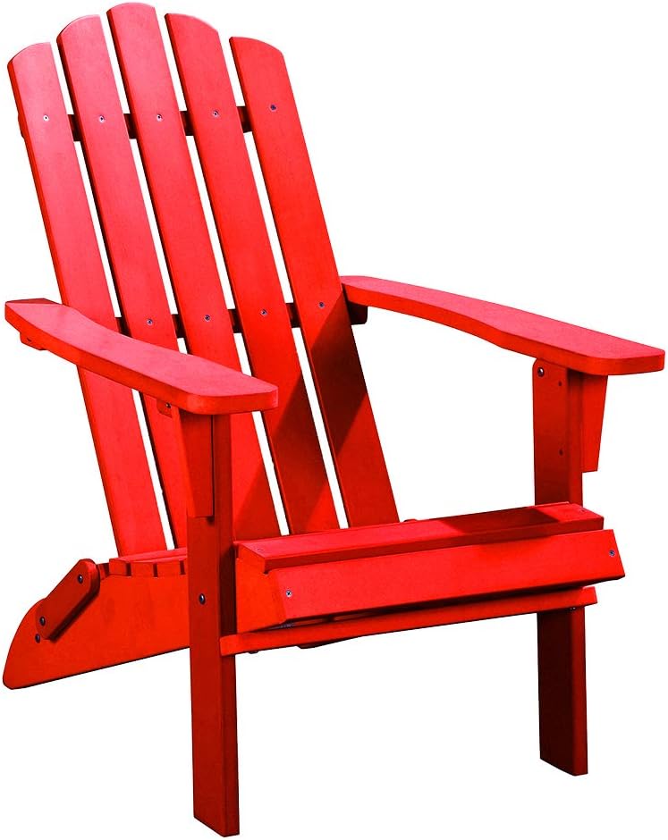 Cardinal Red Folding Poly Adirondack Chair T357