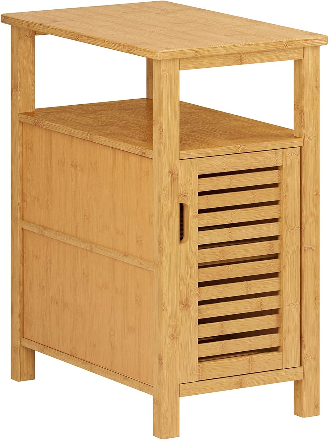 Bamboo 3-Tier Narrow End Table with Storage Shelf A11083