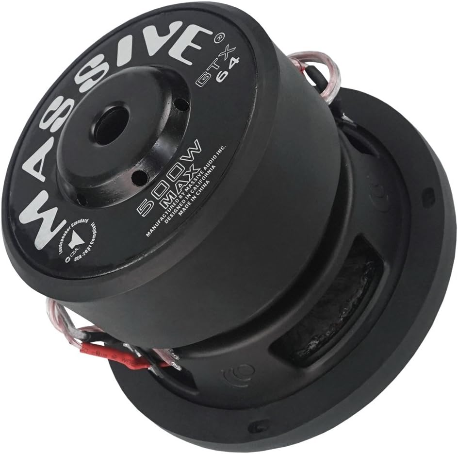 6.5 Inch Car Audio Subwoofer, 250 Watt RMS, Dual 4 Ohm Y6504