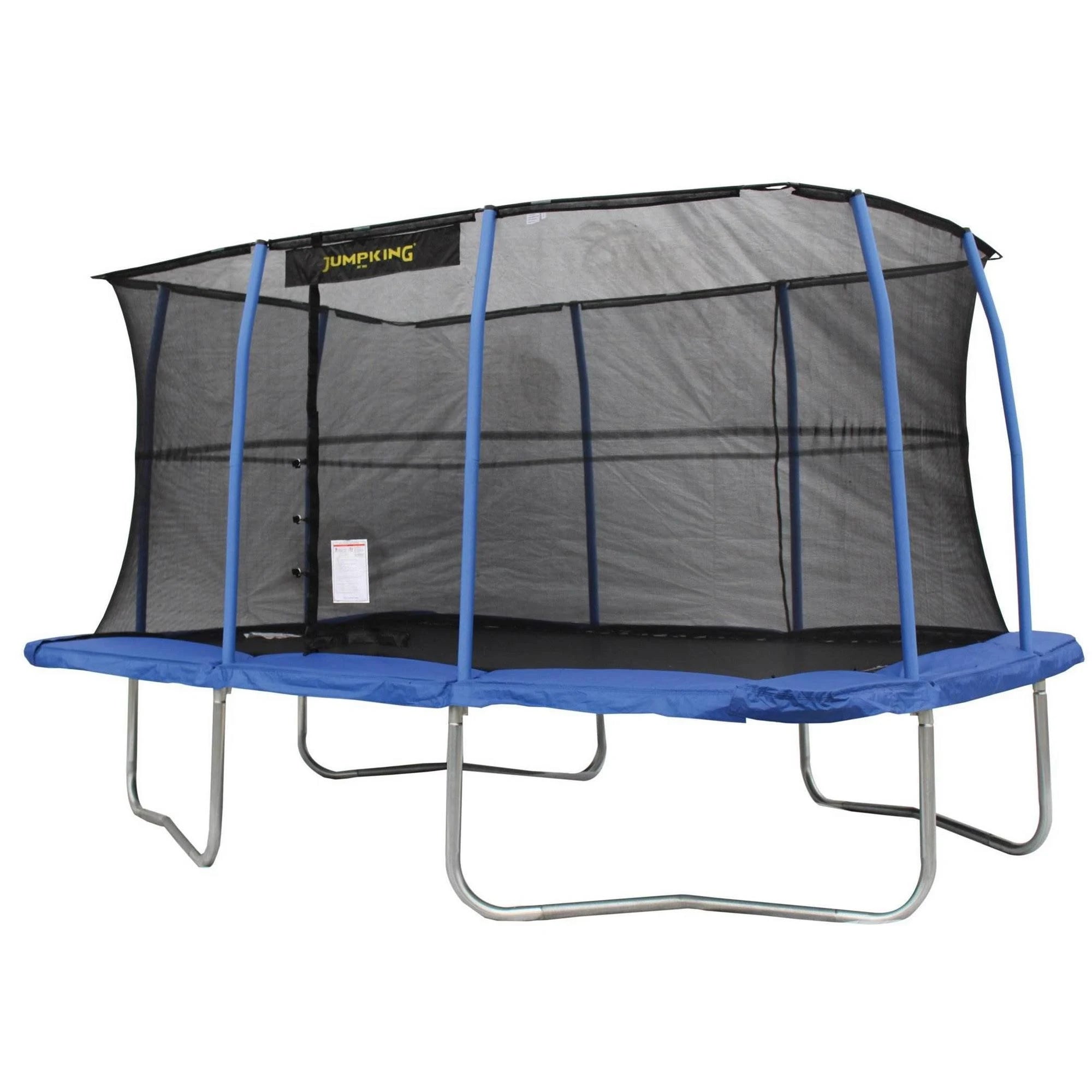 Blue Rectangular Trampoline with Safety Net Siding V320