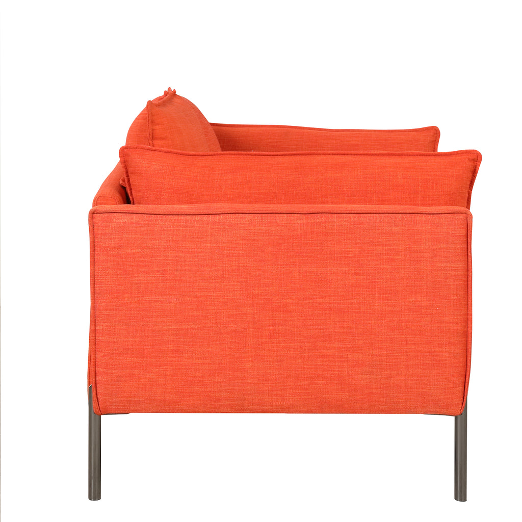 Linen Fabric Loveseat Couch W830297