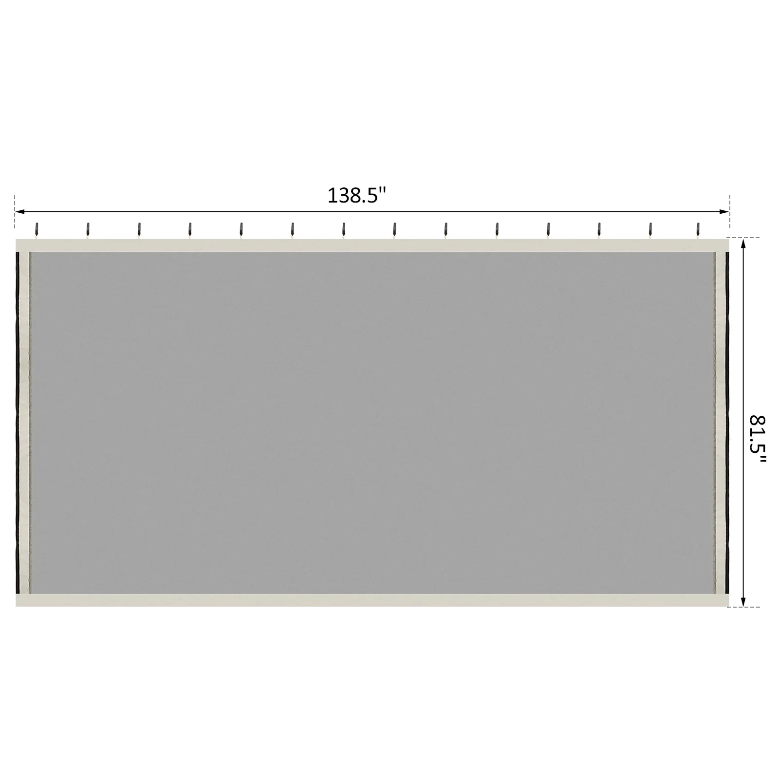 10' x 13' 4-panel Mesh Mosquito Netting Sidewalls with Zippers E7201