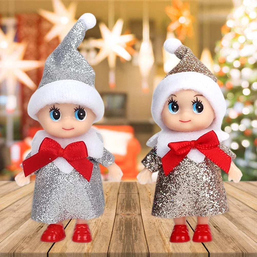 Mini Elf Baby Doll Toys 4 Pcs Christmas Tiny Elf Doll Z1649