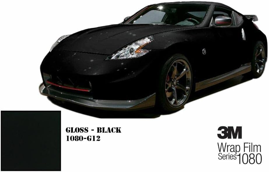 Gloss Black 5ft x 5ft Car Wrap Vinyl Film Pack of 2 K155060