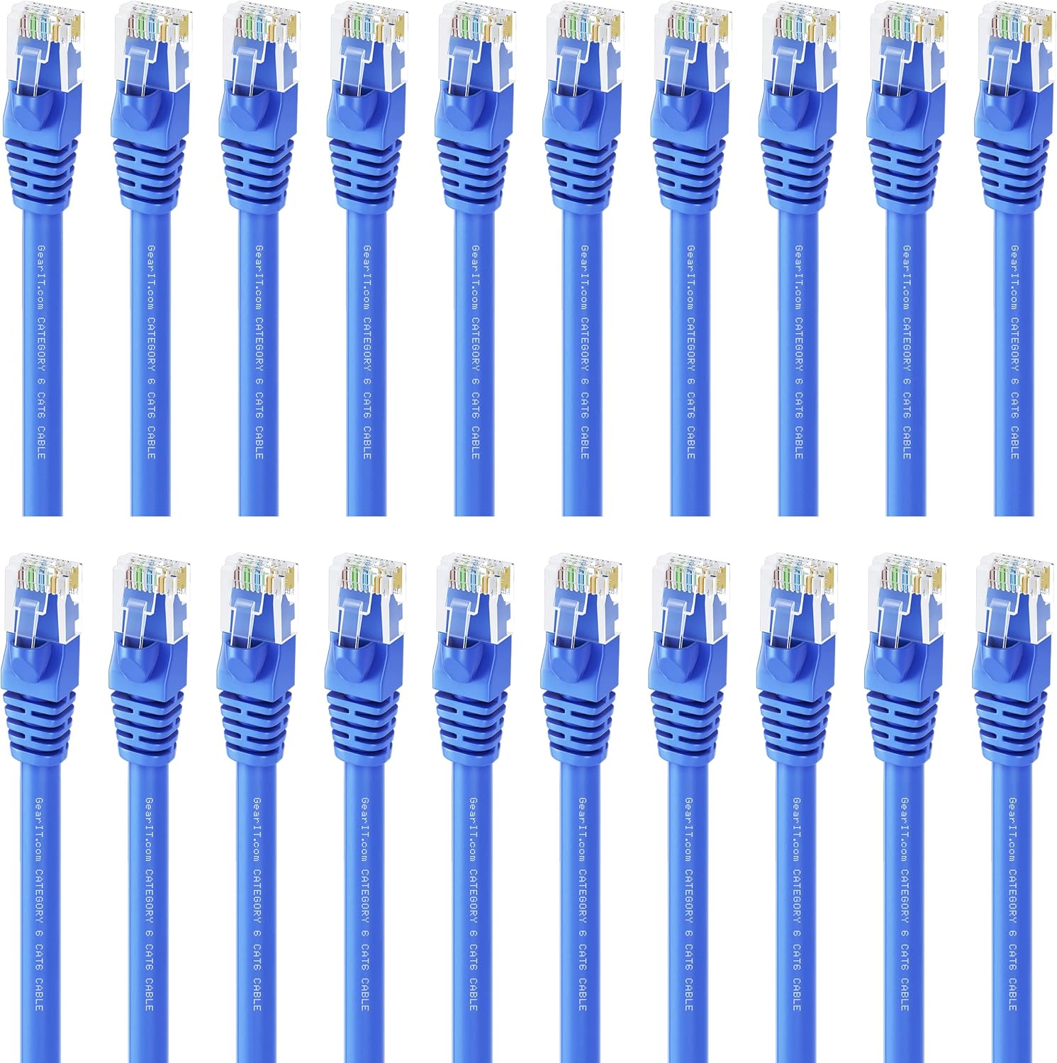 Cat 6 Ethernet Cable 1.5 ft 50-Pack Blue X728