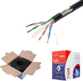 Plenum CAT6 1000FT CMP Cable Blue Solid 23 AWG Bulk Box Networking Wire L101142