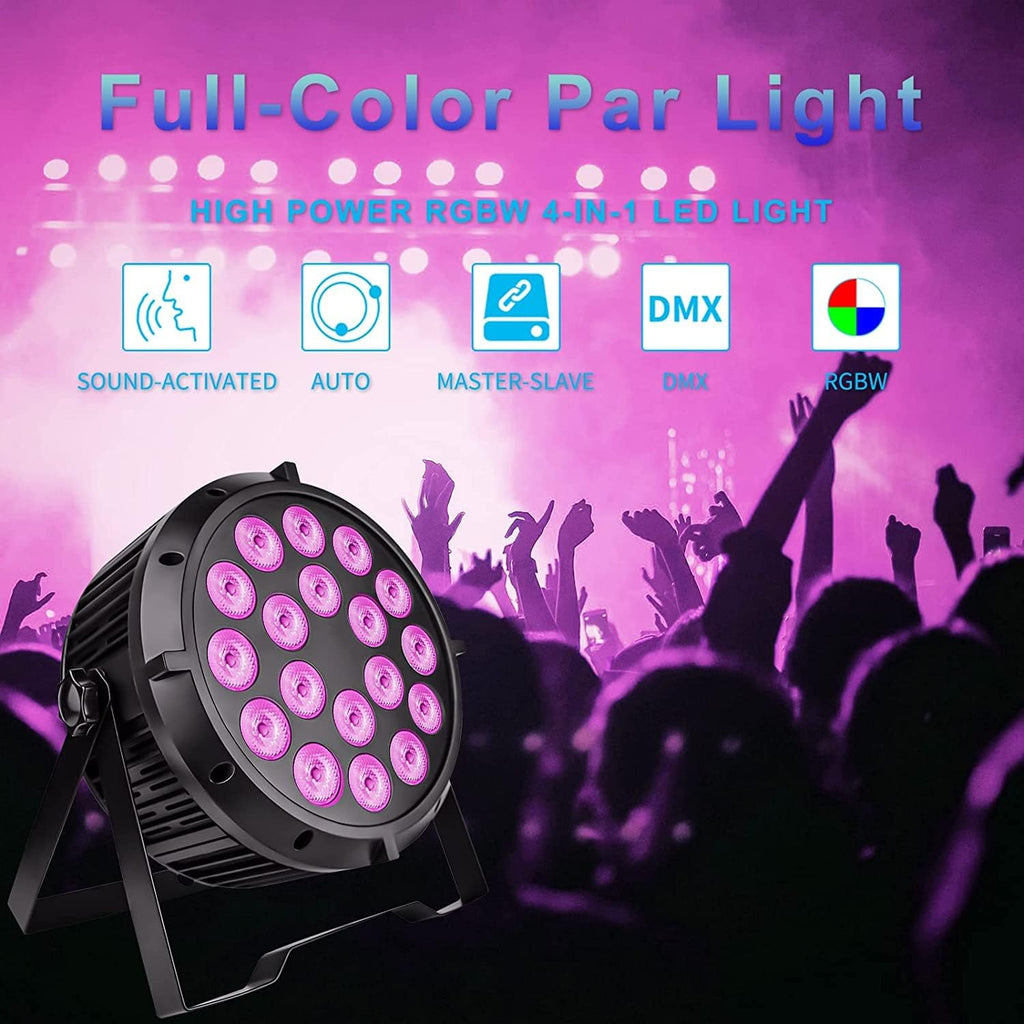 18x8W RGBW LED Washing Lighting Disco Lights with DMX-512 Sound Activated Strobe Lights C261500