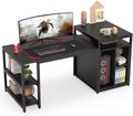 Extra Large Computer Desk with Storage Shelf and Printer Stand I214