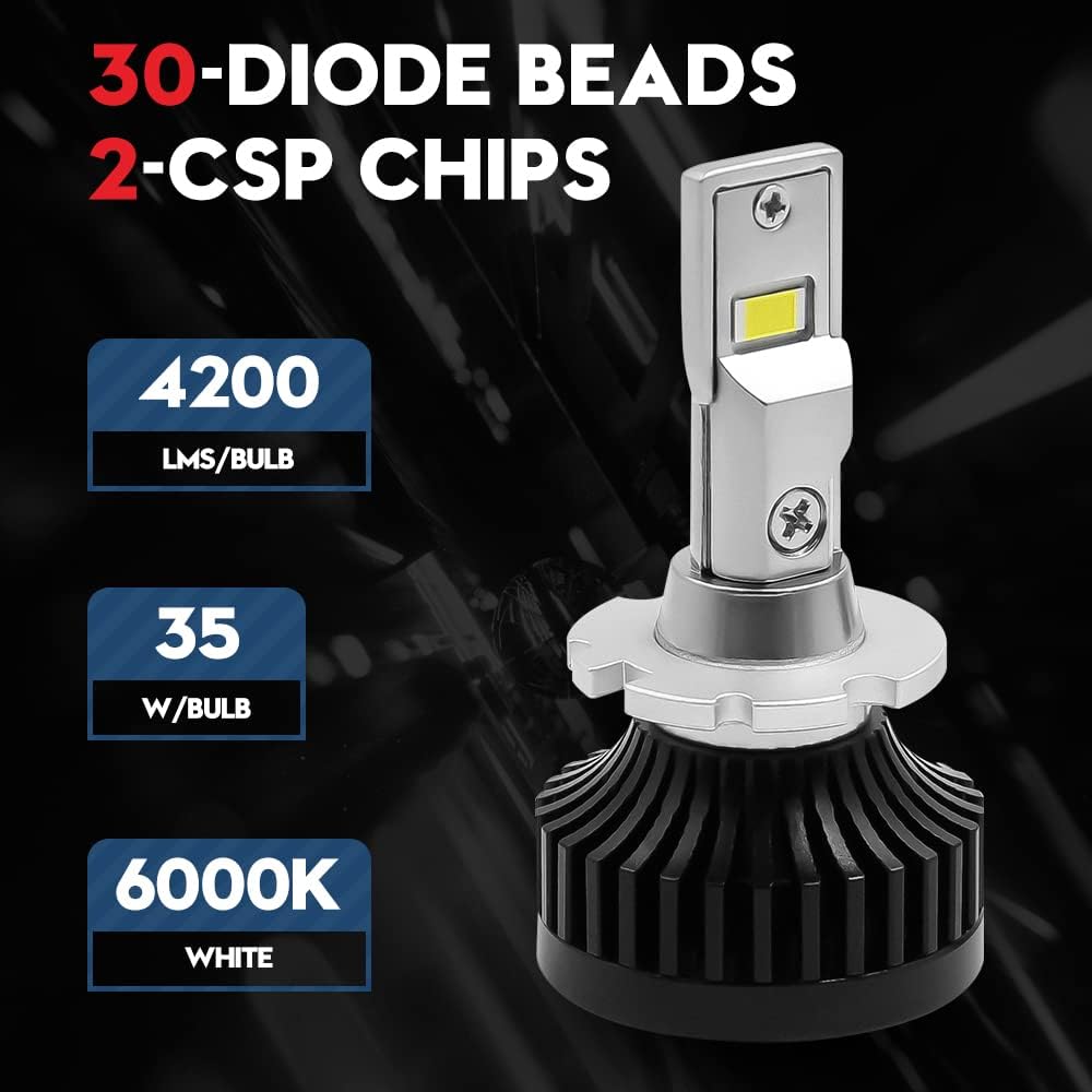 D2S D2R LED Headlight Conversion Kit, 70W 6000K White, 2 Pack L93982