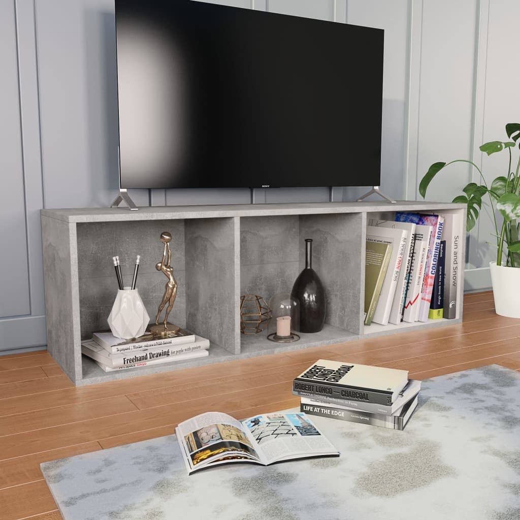 Concrete Gray Book Cabinet/TV Cabinet Chipboard M11846