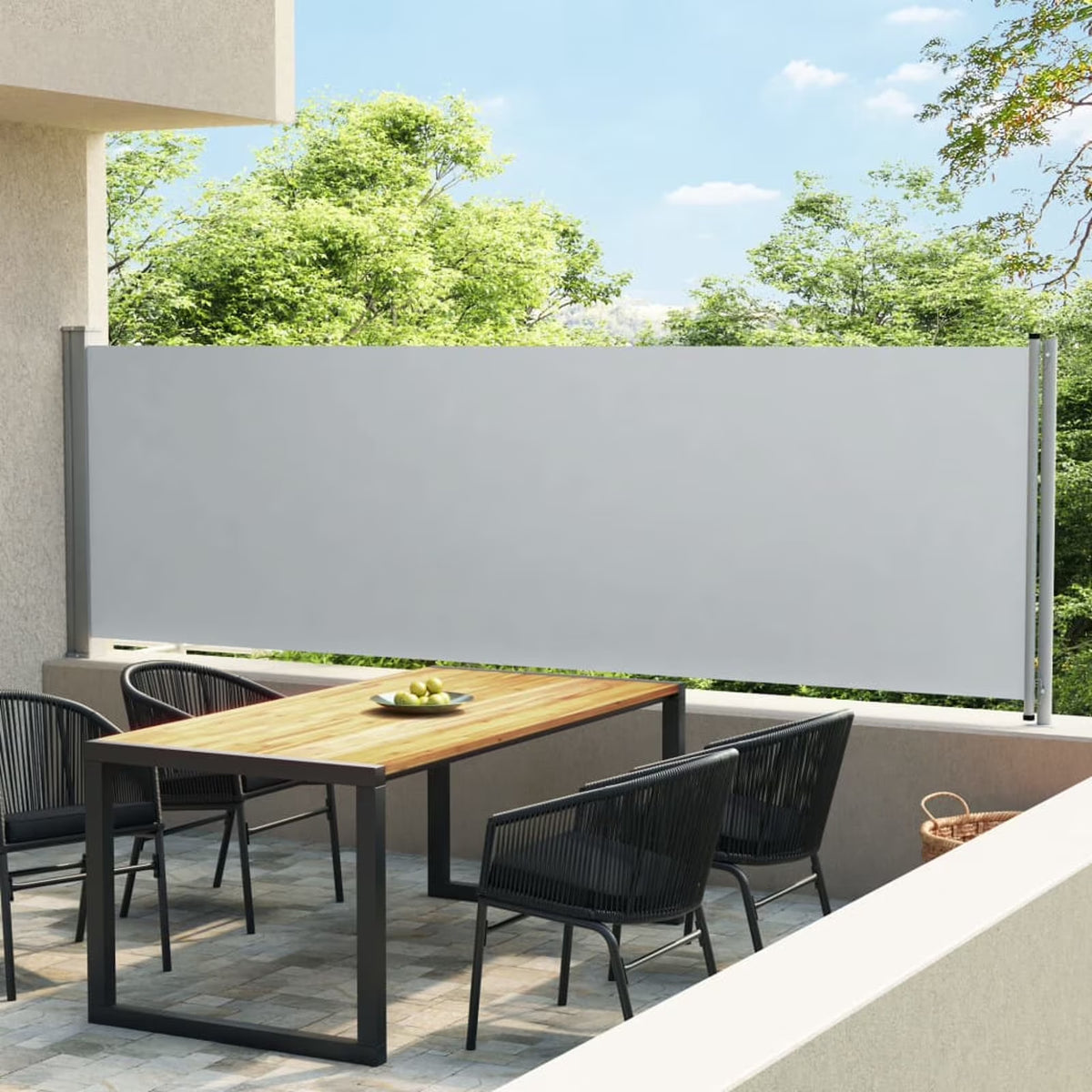 Gray Retractable Side Awning B62048