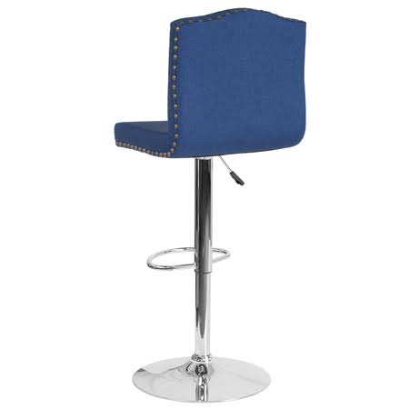 Blue Fabric Adjustable Height Barstool R36799