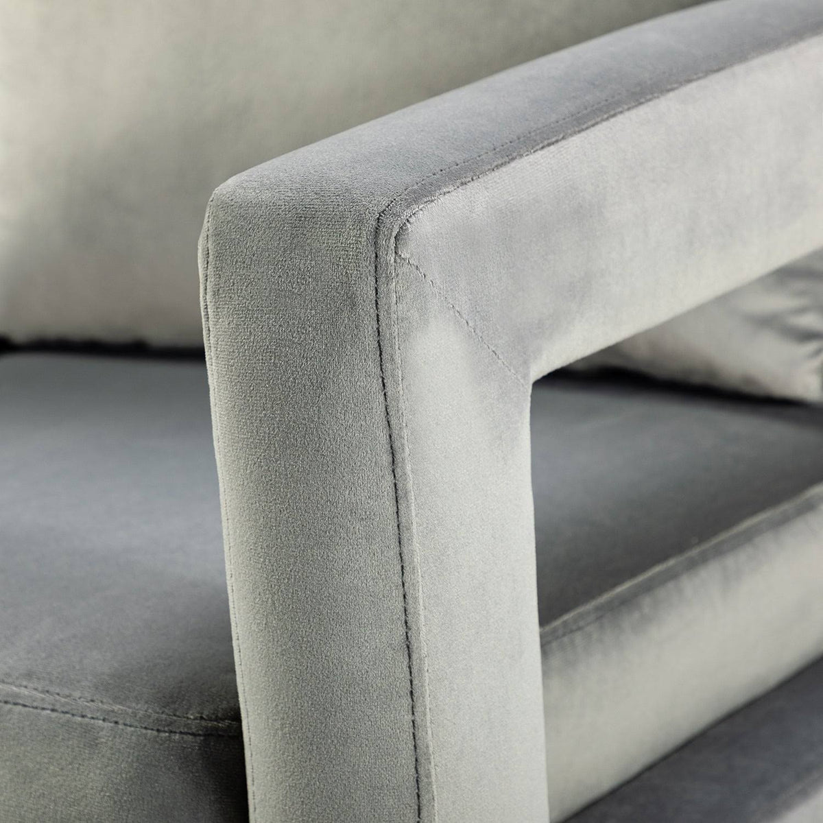 Black Loveseat with Gold Metal Legs D8607