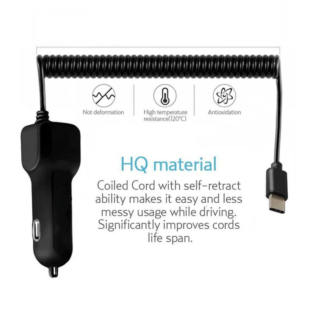 3.1A Type-C Car Charger & Magnetic Car Mount for Galaxy S24/Ultra/Plus C4066