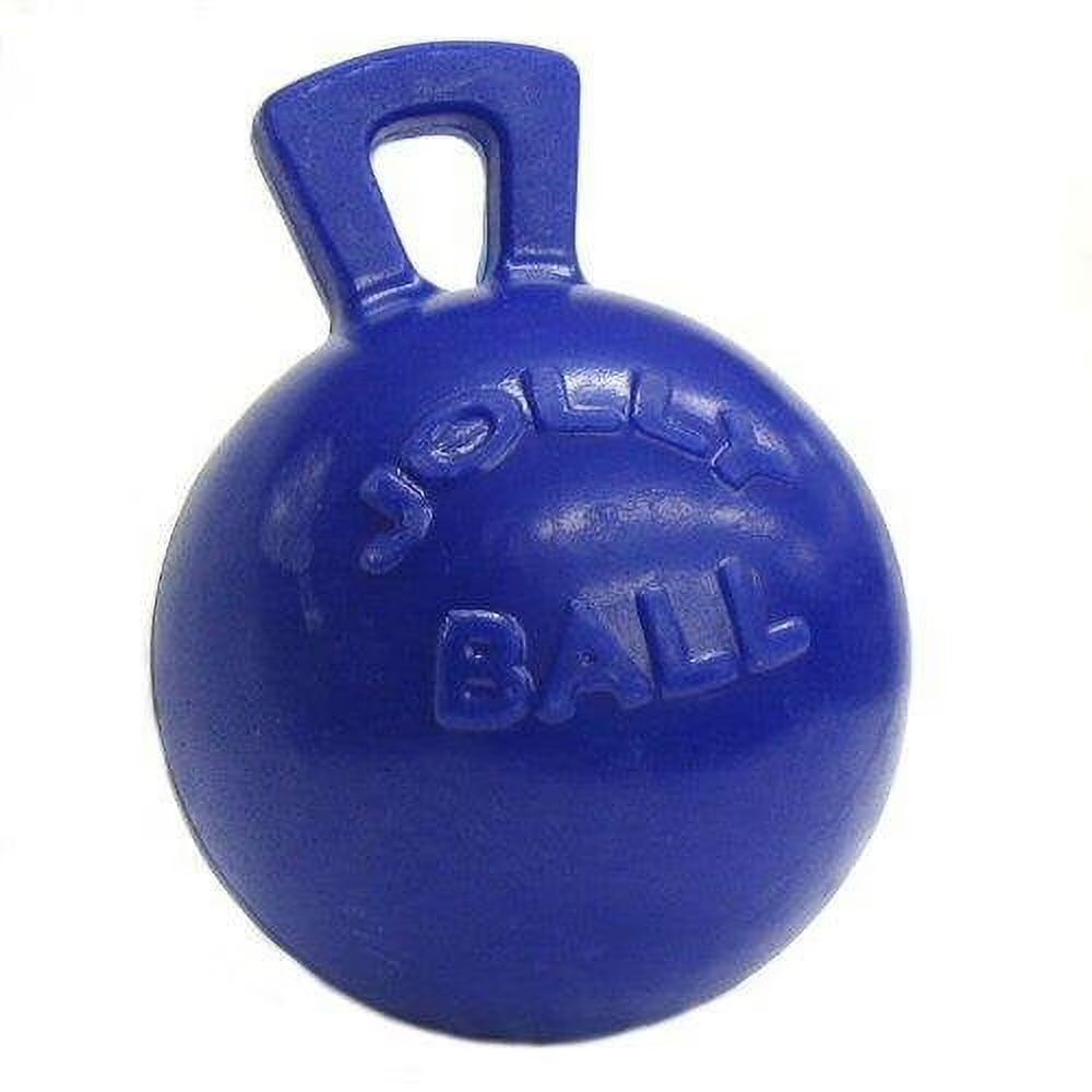 6 inch Blue Rubber Ball with Handle Chew Toy Z17894