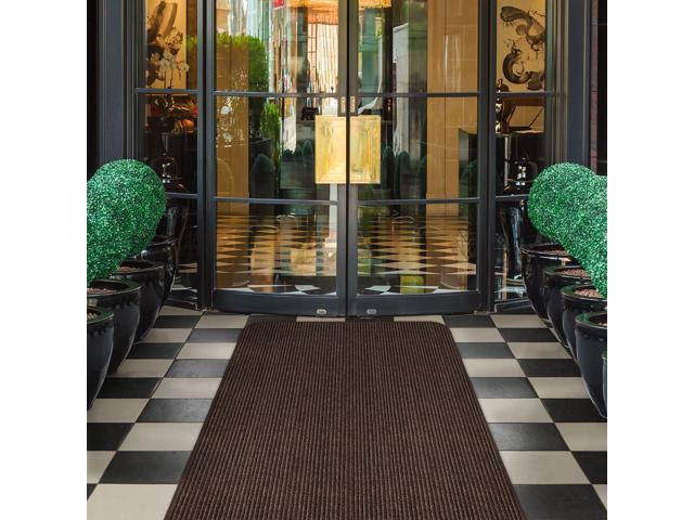 Double-Ribbed Carpet Runner with Skid-Resistant Rubber Backing - Bittersweet Brown - 4' x 50' Q233203