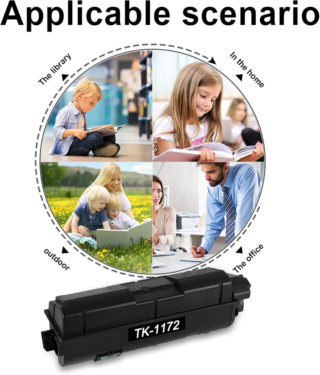 2 Pack Black Toner Cartridge for Kyocera Printer H677