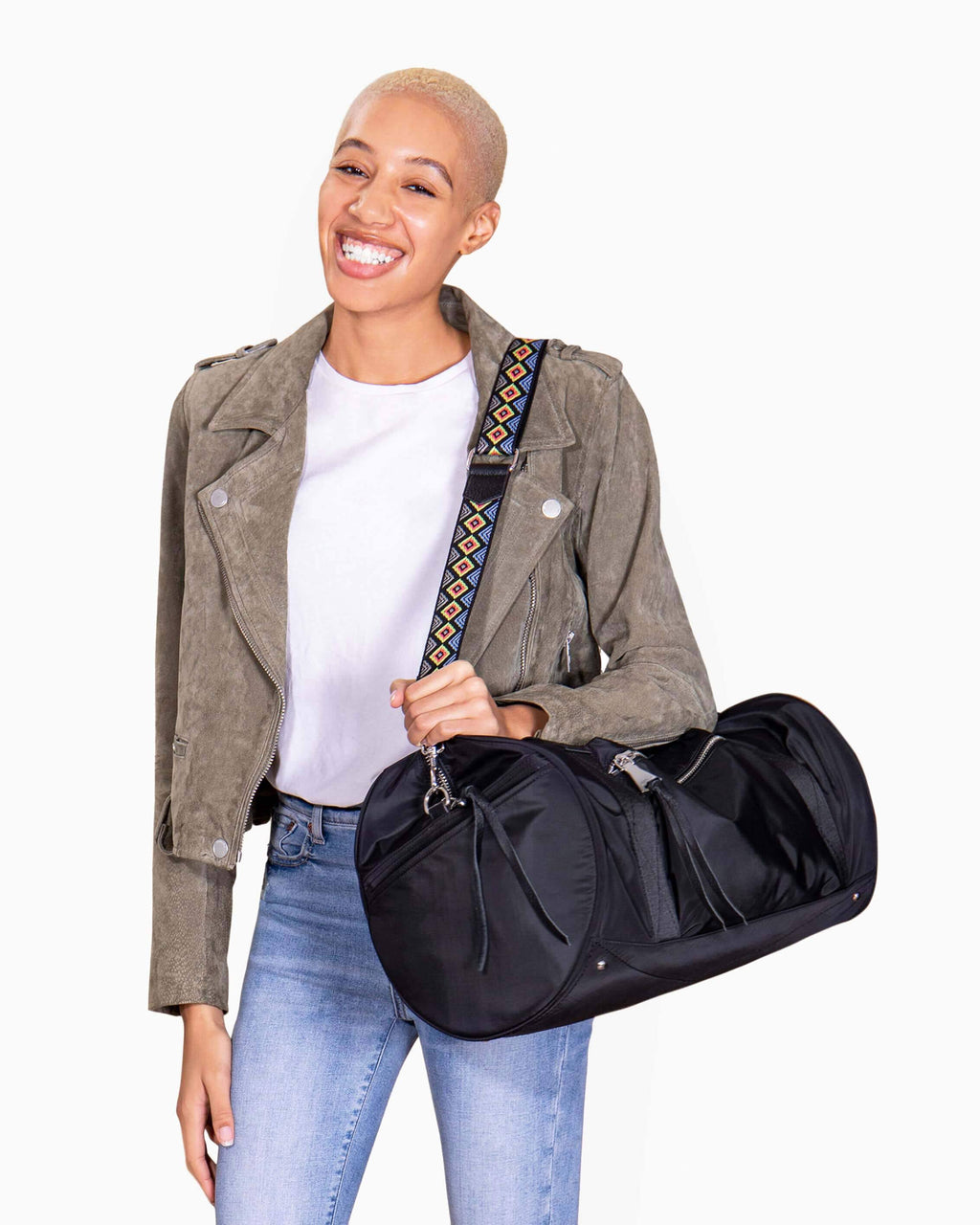 Grey Nylon Large Duffle M54346