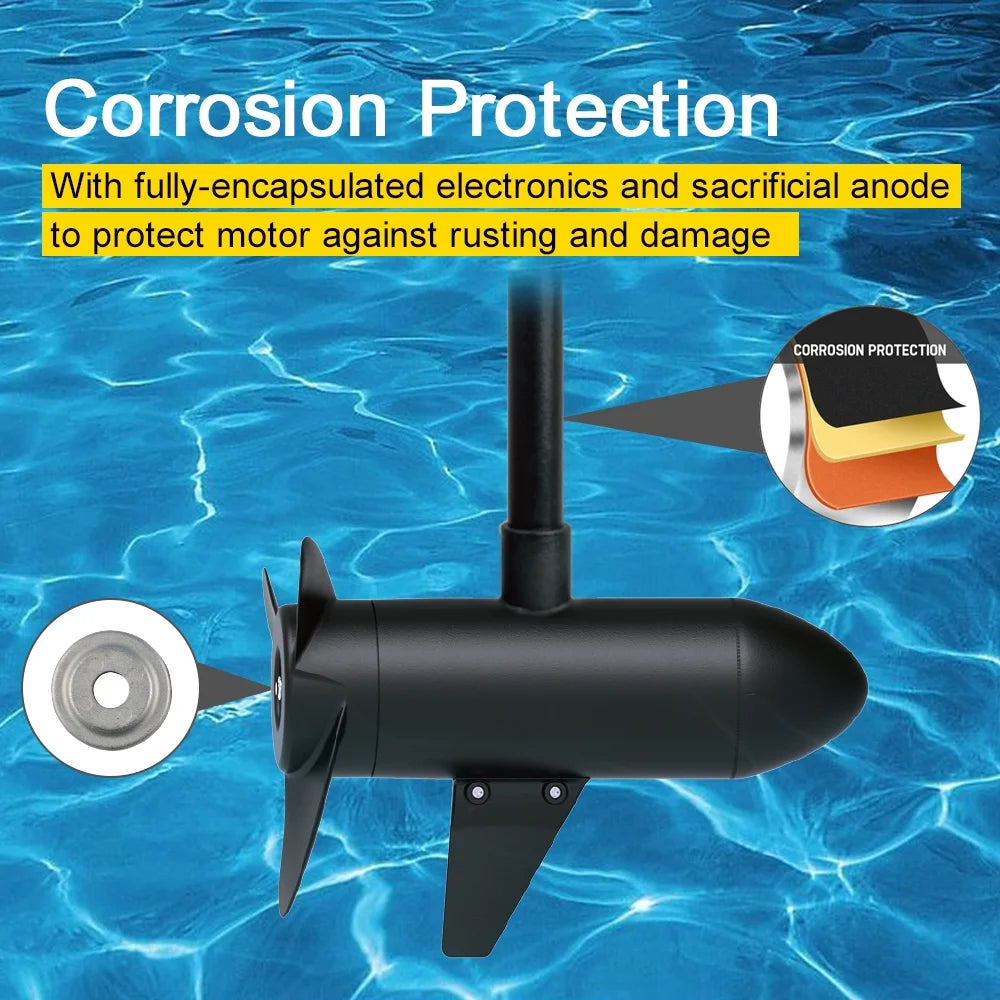 12V 55LBS 48inch Bow Mount Trolling Motor with Wireless Remote Control M486
