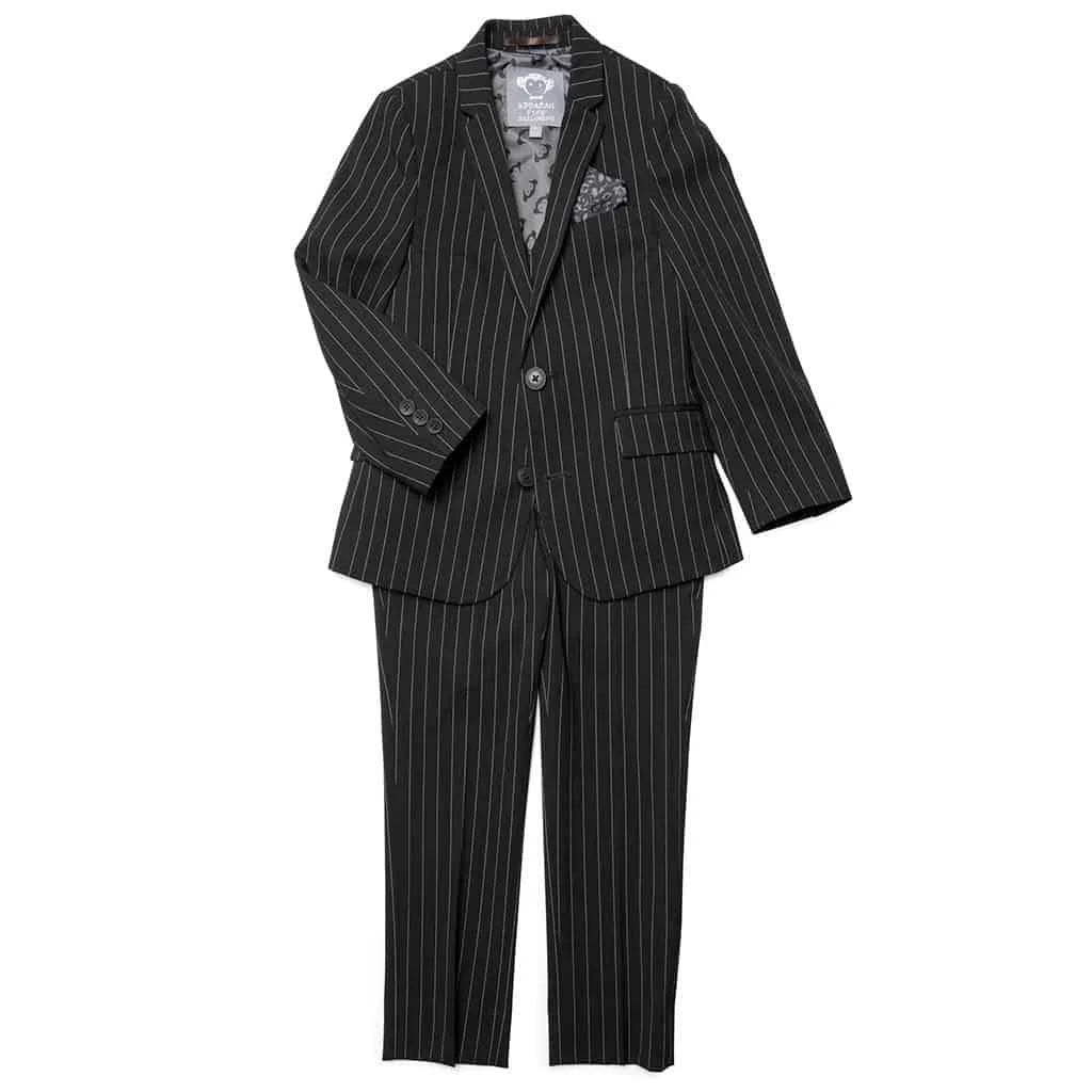 Black Pinstripe Two-Piece Mod Suit Q8414
