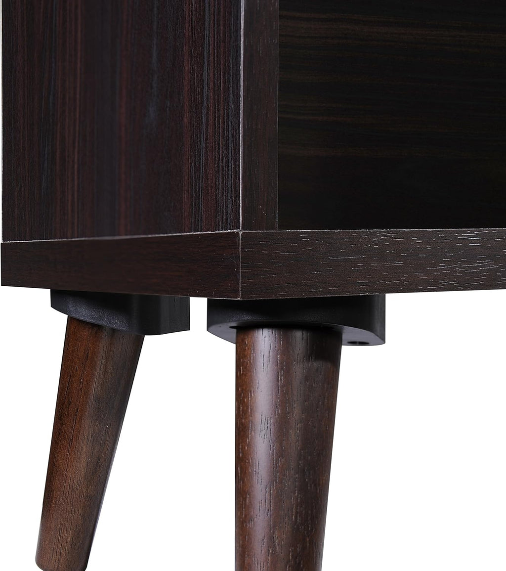 Walnut Finish Faux Wood Bookcase Y22568