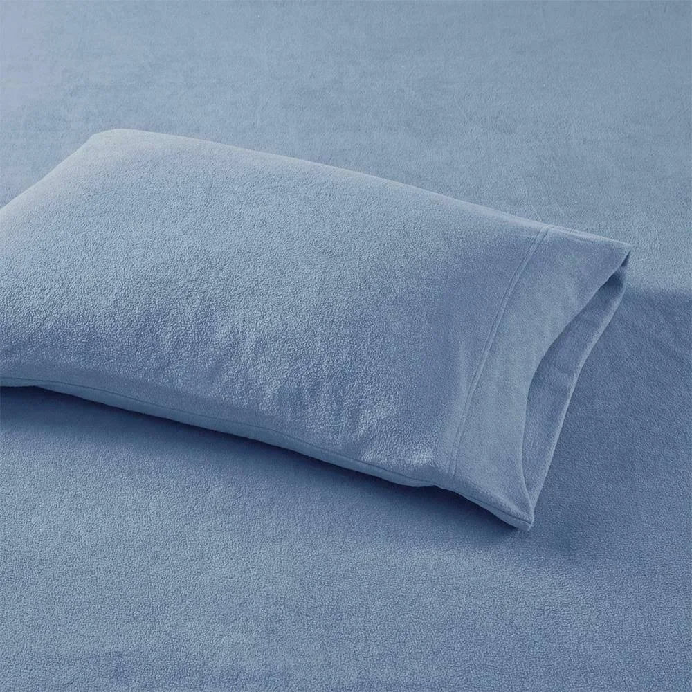 Blue Cal King Micro Fleece Sheet Set R3591