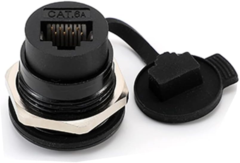 2 Pack RJ45 Shielded Panel Mount Coupler, CAT6A Female to Female Bulkhead Adapter L892