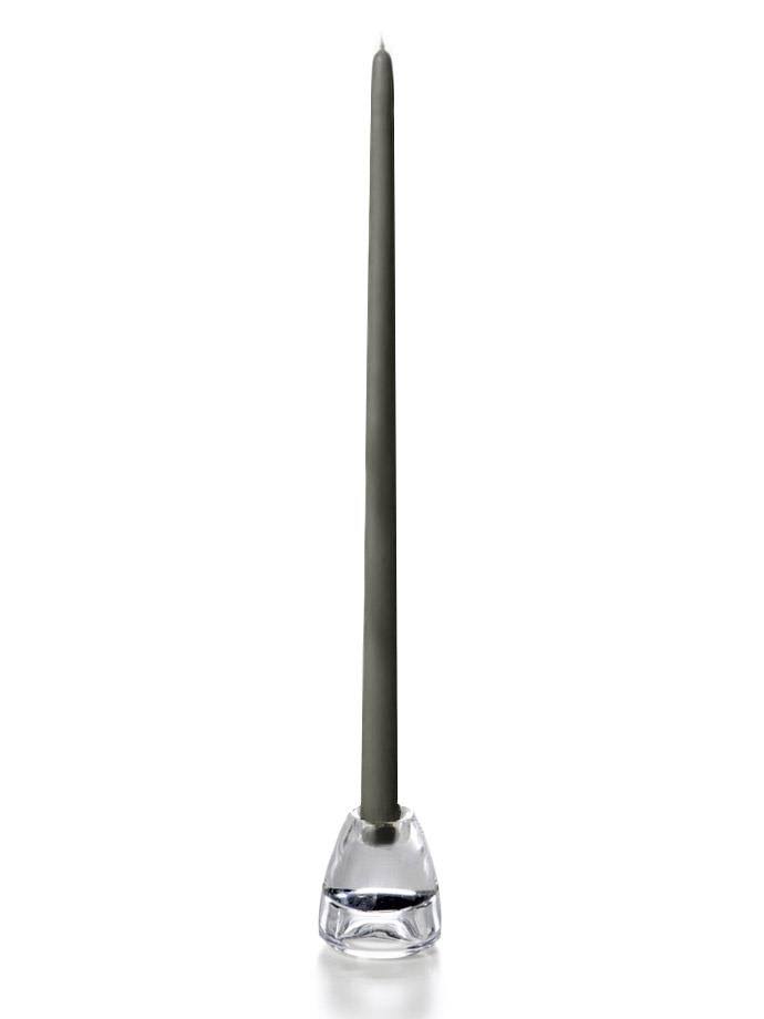 144 Gray Taper Candles G1783
