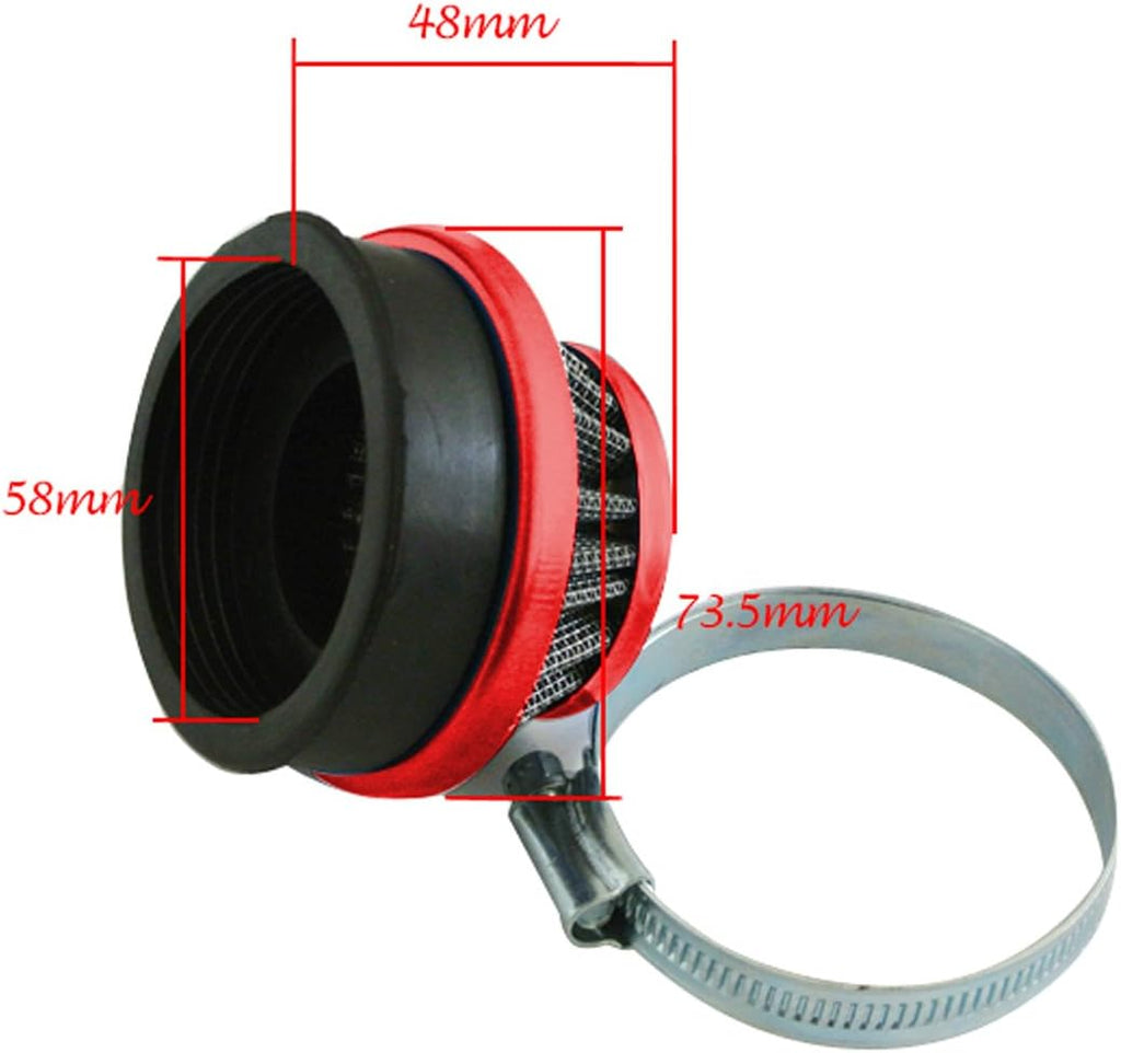 80cc Piston and Cylinder Motorized Bike Engine Rebuild Kit Carburetor Air Filter Pack of 2 V757