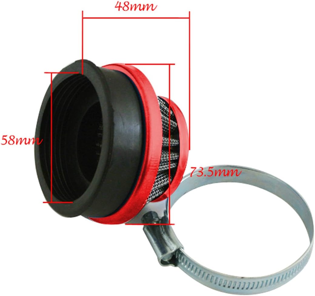 80cc Piston and Cylinder Motorized Bike Engine Rebuild Kit Carburetor Air Filter Pack of 2 V757
