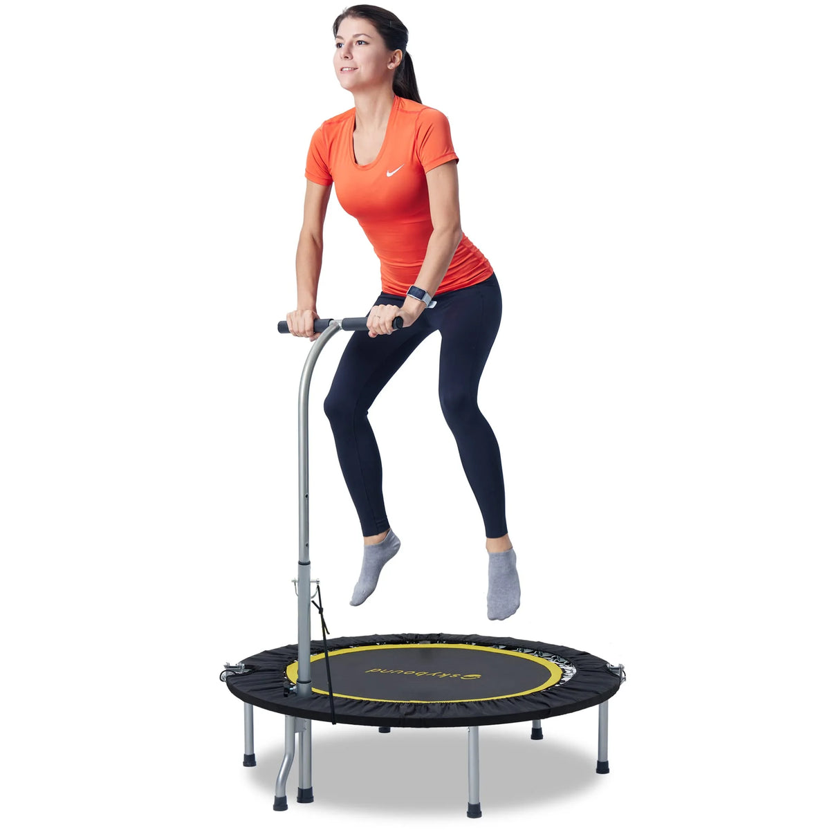 Foldable Mini Trampoline 39 Inch with Adjustable T-Bar Handle G25584