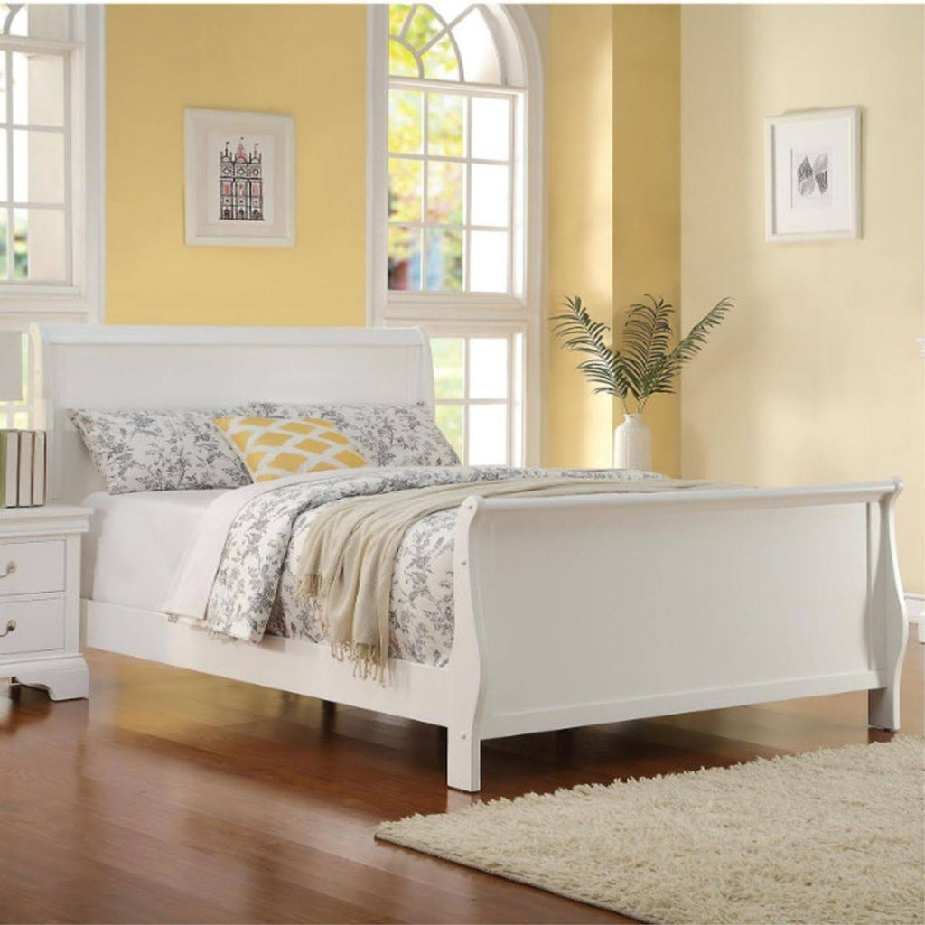 White Wooden Twin Bed P378882
