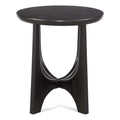 Black Wood Round End Table Y250327