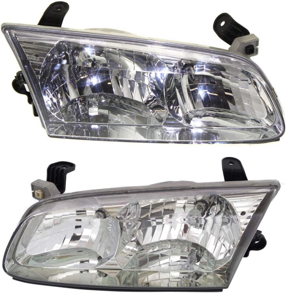 Toyota Camry Headlight Assembly 2000 2001 Driver and Passenger Side Pair Halogen F868