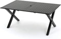 Black Cast Aluminum Rectangular Dining Table E893