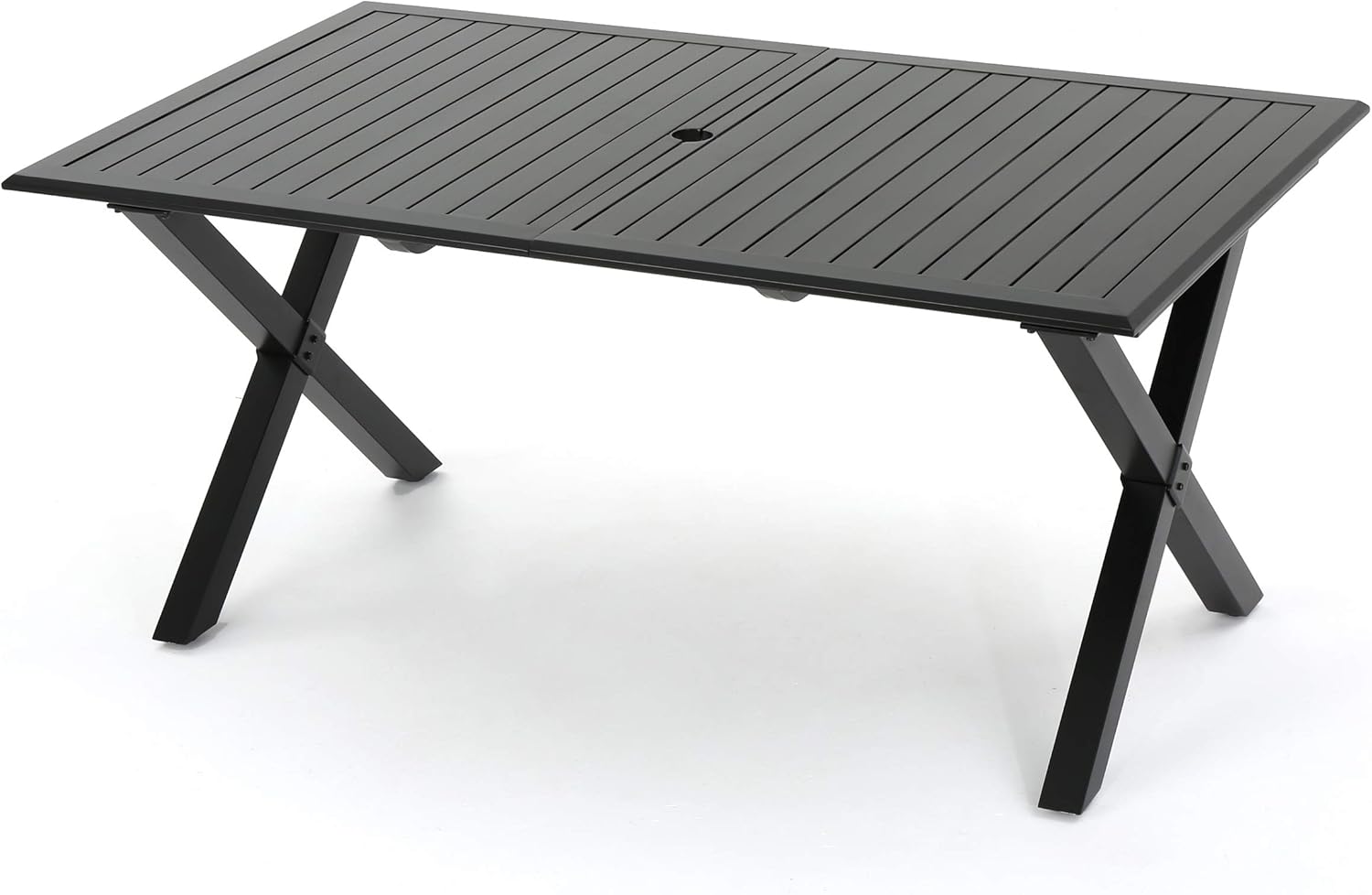 Black Cast Aluminum Rectangular Dining Table E893