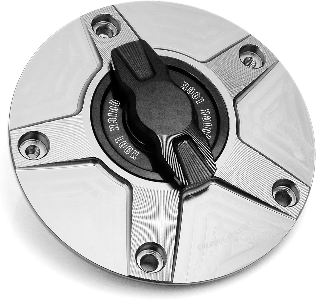 Gold CNC 1/4 Quick Lock Fuel Cap Pack of 2 Q570149