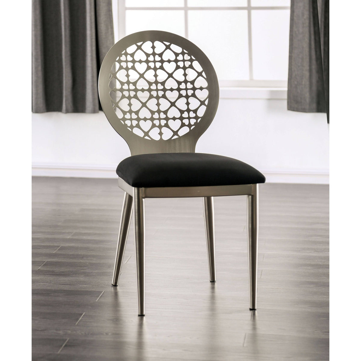 Silver Side Chairs (Set of 2) D900188